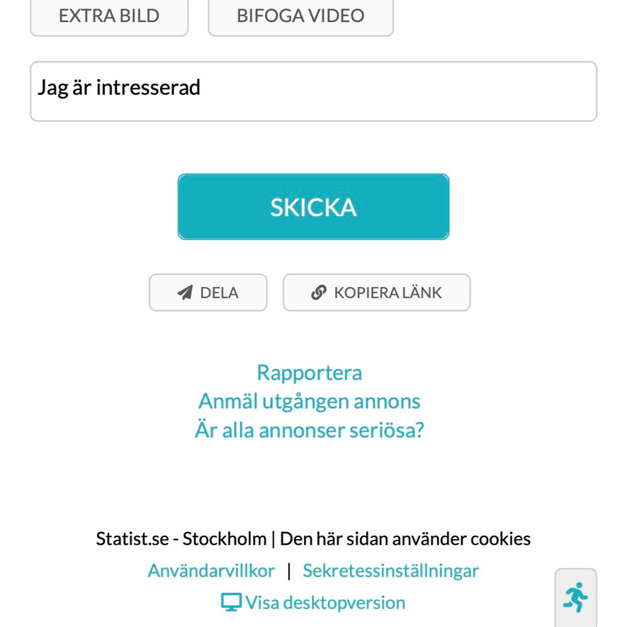 UI för jobb på Statist.se
